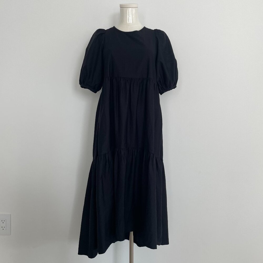 Black Maxi Puff Sleeve Zara Dress Size Small
